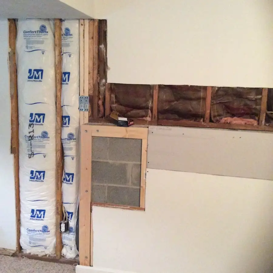 Wall insulation replacement during Contents Cleaning & Restoration in Paola